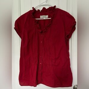 Burgundy Merona Women’s short sleeved shirt